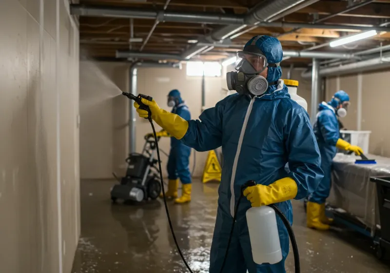 Basement Sanitization and Antimicrobial Treatment process in Amherst, OH